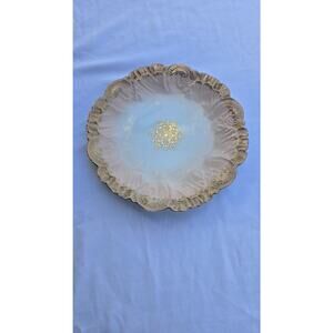 Vintage Limoges France Porcelain Plate Gold Encrusted Floral Medallion Decor
